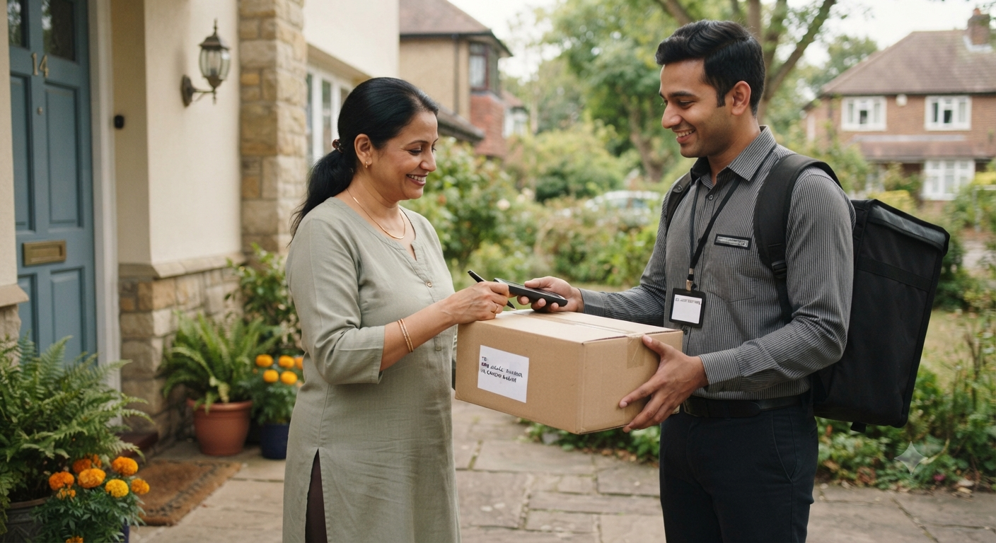Courier parcels and delivery packages